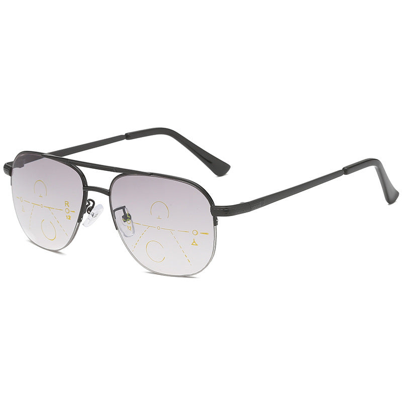 RETRO-LESEBRILLE AUS METALL MIT BLAULICHTSCHUTZ