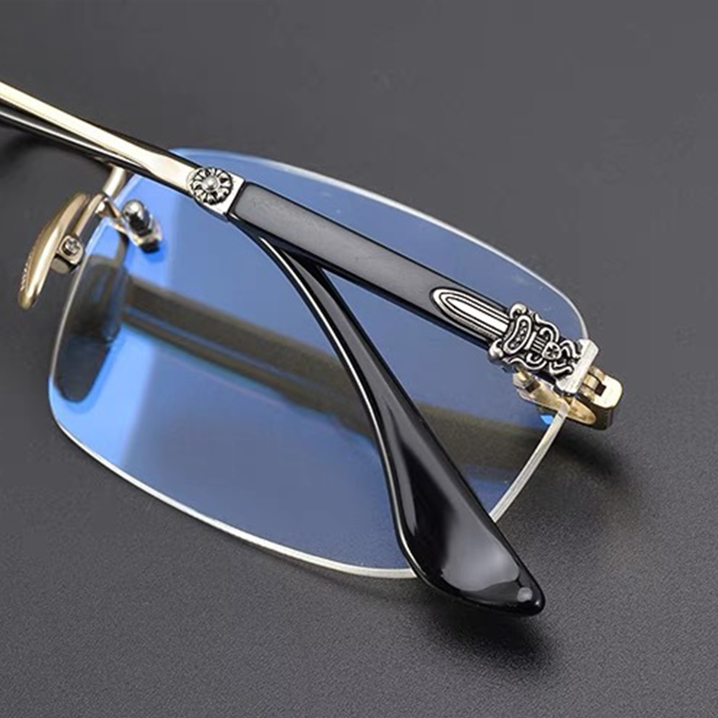 #95402 USOPTIGAZE BUSINESS RETRO FRAMELESS BUSINESS ANTI-BLUE LIGHT READING GLASSES