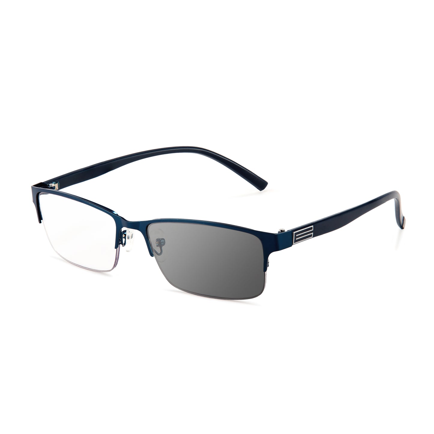 #95342USOPTIGAZE BUSINESS SIMPLE HALF FRAME INTELLIGENT COLOR CHANGING MULTI-FOCAL PHOTOCHROMIC READING GLASSES