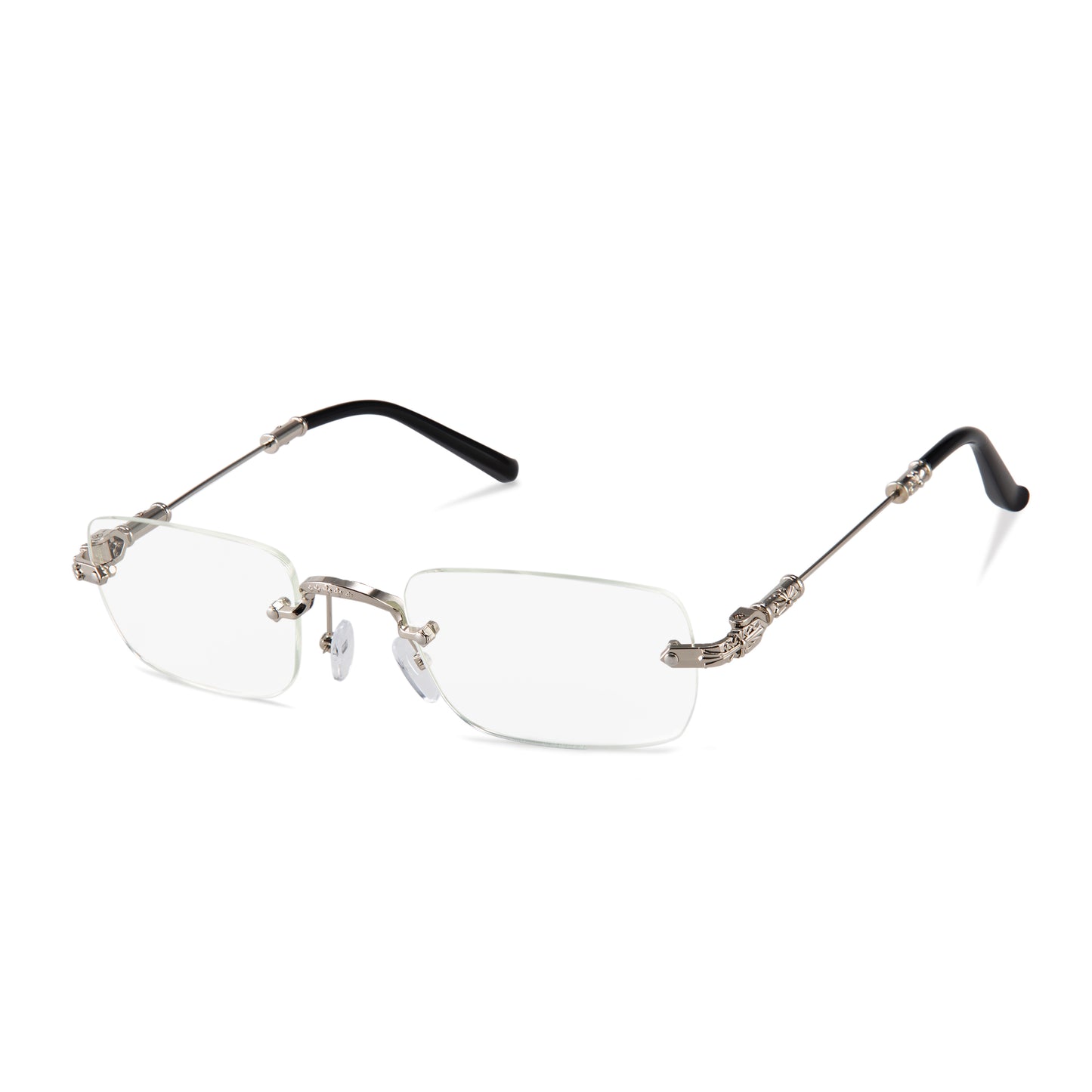 #95323USOPTIGAZE BUSINESS SQUARE RETRO CUT EDGE FRAMELESS MULTI-FOCUS READING GLASSES
