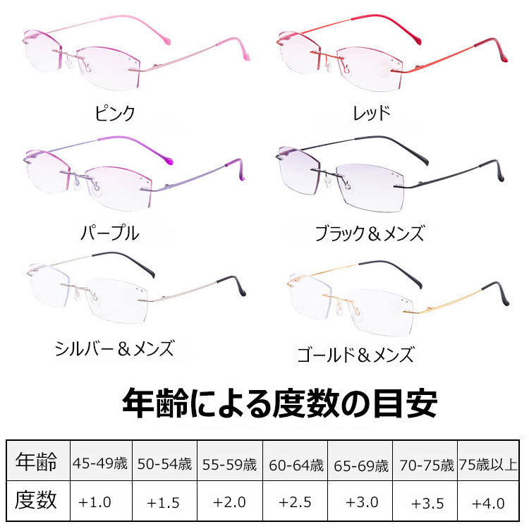 Eterlens オシャレなブルーライトカット老眼鏡-m