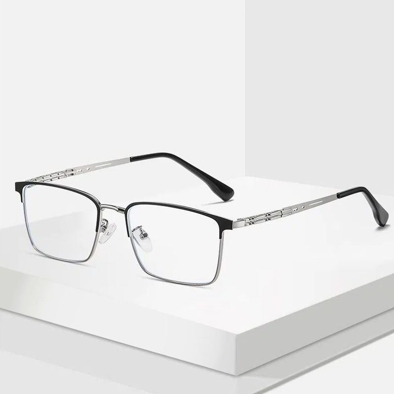 #95373USOPTIGAZE BUSINESS CASUAL METALL BUSINESS HALBRAHMEN ANTI-BLAULICHT-LESEBRILLE
