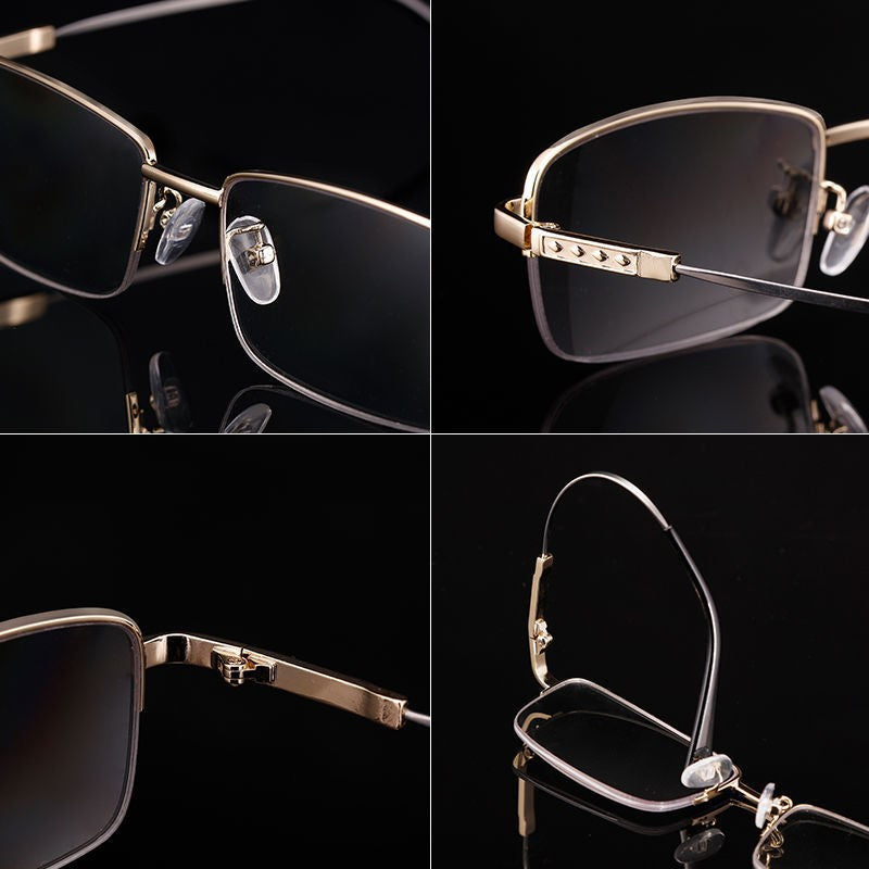 USOPTIGAZE Semi-Frame Titanium Ultra Lightweight Color Changing Multifocal Presbyopes