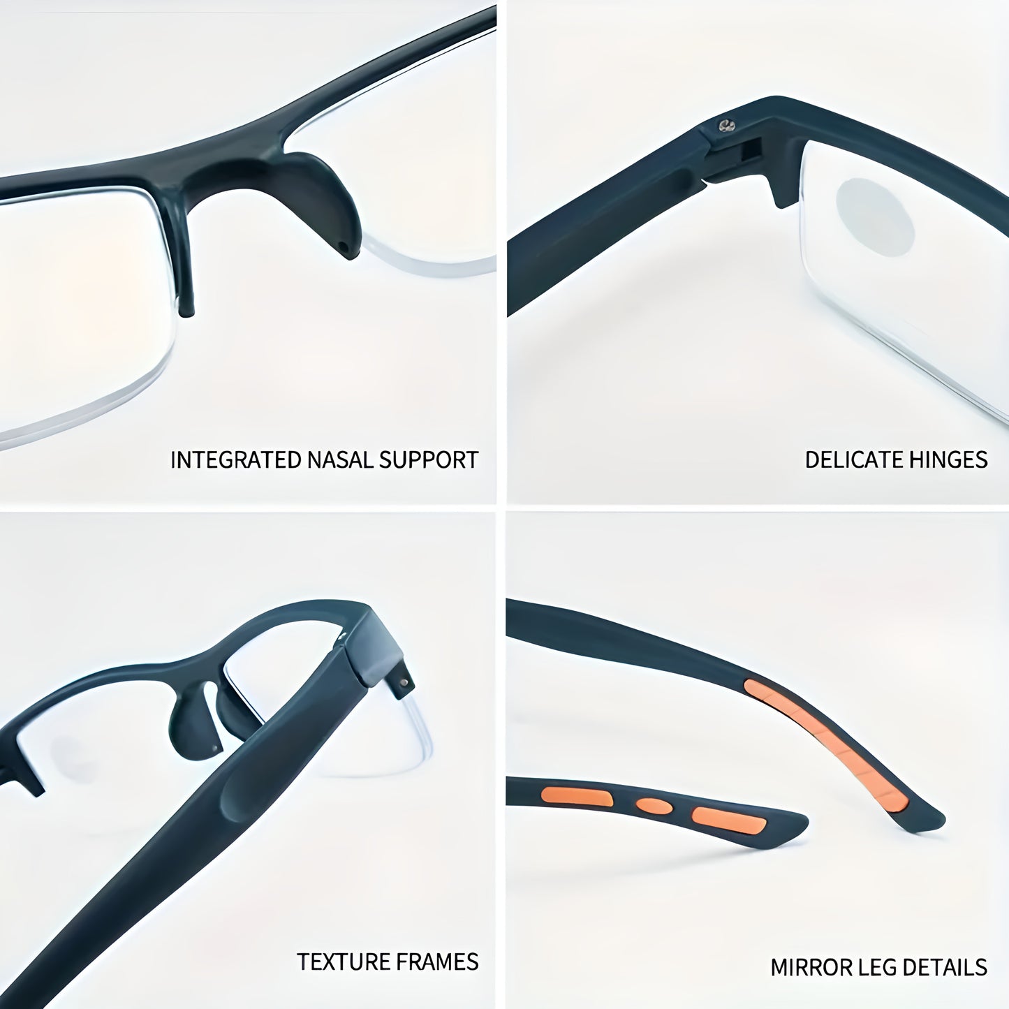 #95448 USOPTIGAZE SPORTS NON-SLIP HALF-FRAME ULTRA-LIGHT READING GLASSES