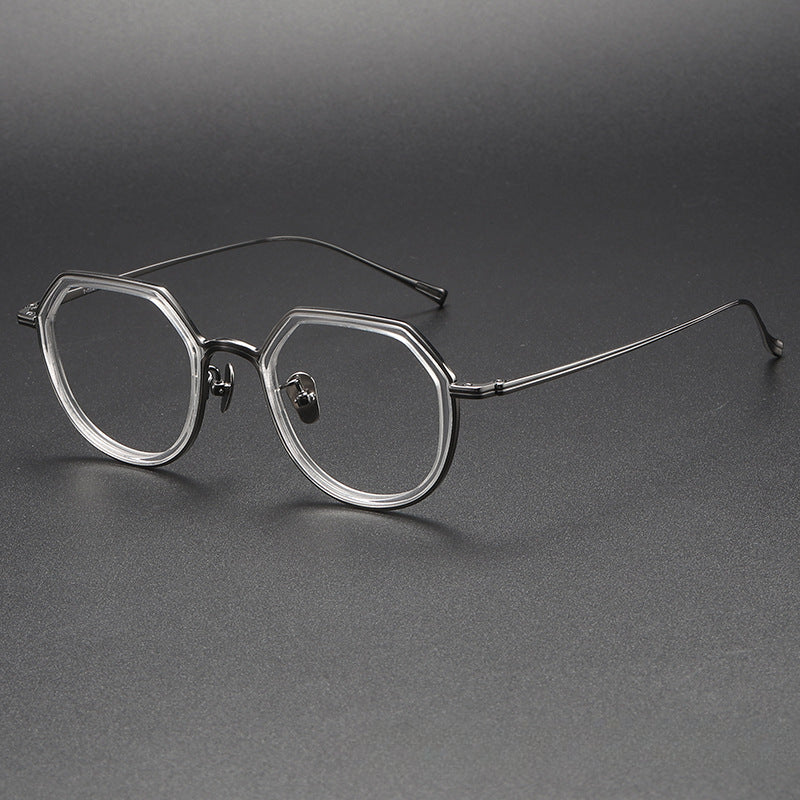 Titanium Geometric Glasses Frame U136