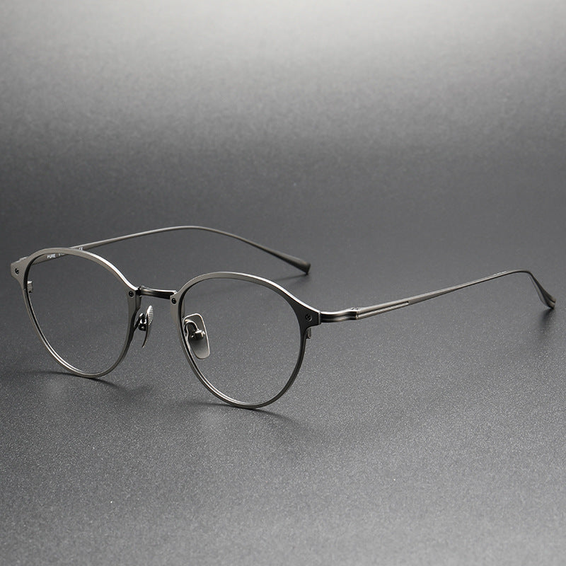 Titanium Vintage Round Eyeglasses Frames KJ-40