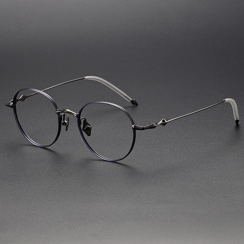 Ovale Brillenfassungen aus Titan im Vintage-Stil EP