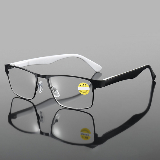 #95378USOPTIGAZE BUSINESS SQUARE BUSINESS SIMPLE LARGE FRAME READING GLASSES