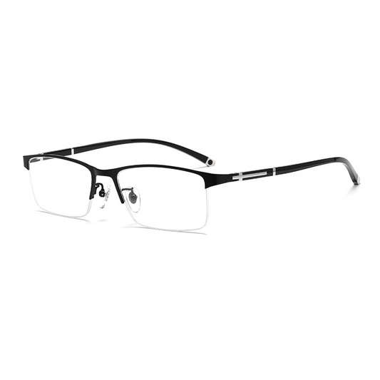 #95362USOPTIGAZE MEN'S FASHIONABLE HALF-FRAME ANTI-BLUE LIGHT BUSINESS READING GLASSES