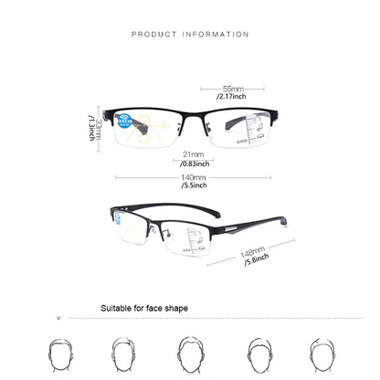 #95313 USOPTIGAZE FASHION TITANIUM ULTRA-LIGHT SHOCKPROOF IMPACT-RESISTANT READING GLASSES