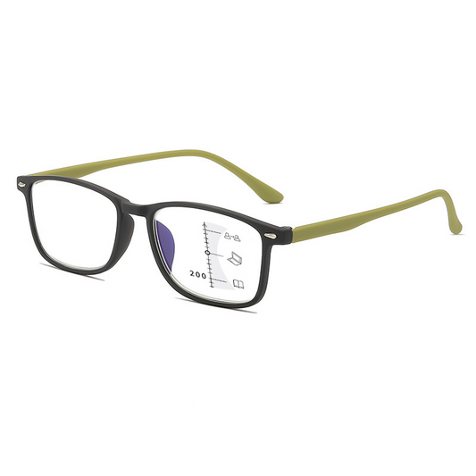 FASHIONABLE PROGRESSIVE MULTI-FOCAL SMALL SQUARE FRAME READING GLASSES