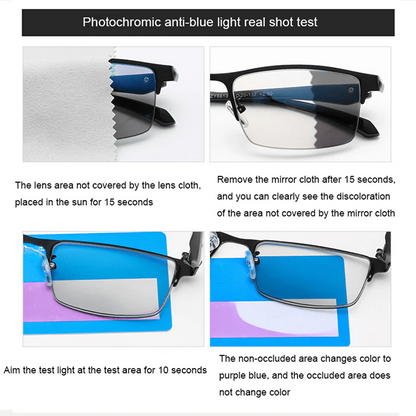 #95313 USOPTIGAZE FASHION TITANIUM ULTRA-LIGHT SHOCKPROOF IMPACT-RESISTANT READING GLASSES